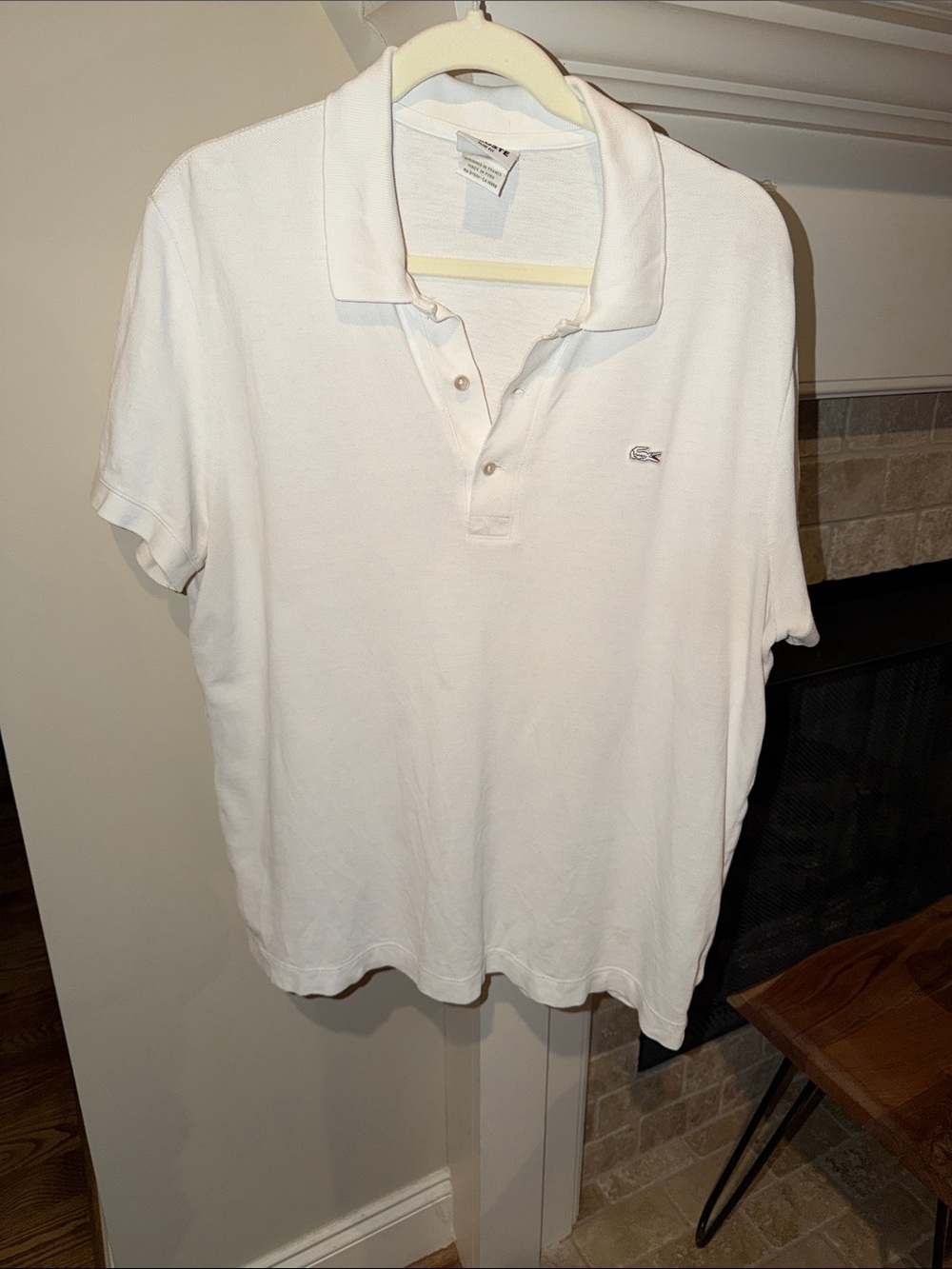 Lacoste White Short-Sleeve Polo Shirt